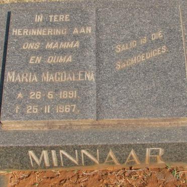 MINNAAR Maria Magdalena 1891-1967