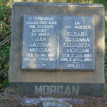 MORGAN Jan Jacobus 1881-1947 & Susara Susanna Elizabeth 1888-1966