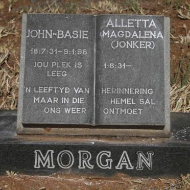 MORGAN John-Basie 1931-1996 & Alletta Magdalena JONKER 1931-