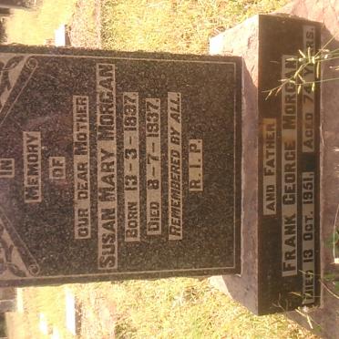 MORGAN Frank George -1951 &amp; Susan Mary 1897-1937