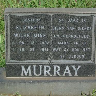 MURRAY Elizabeth Wilhelmine 1902-1981