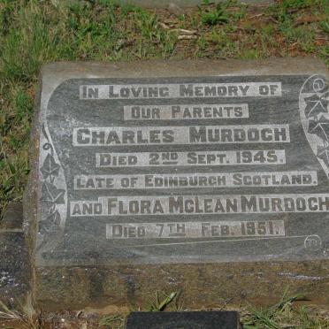 MURDOCH Charles -1945 & Flora McLean -1951