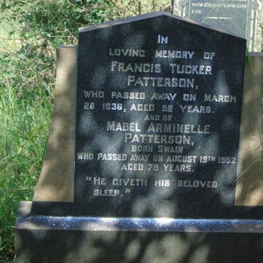 PATTERSON Francis Tucker -1936 & Mabel Arminelle SWAIN -1952