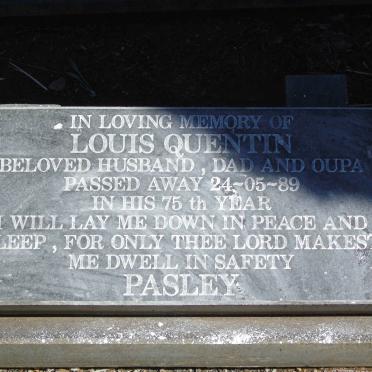 PASLEY Louis Quentin -1989