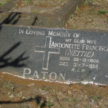 PATON Antionette Francisca 1908-1959