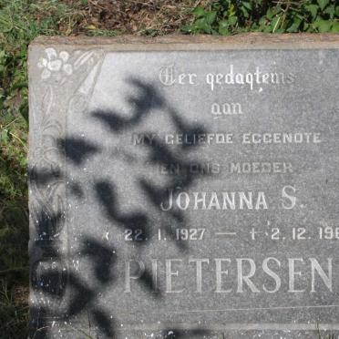 PIETERSEN Johanna S. 1927-1960