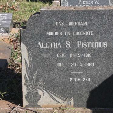 PISTORIUS Aletha S. 1918-1960