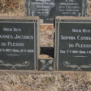 PLESSIS Johannes Jacobus, du 1907-1956 & Sophia Catharina 1910-1994
