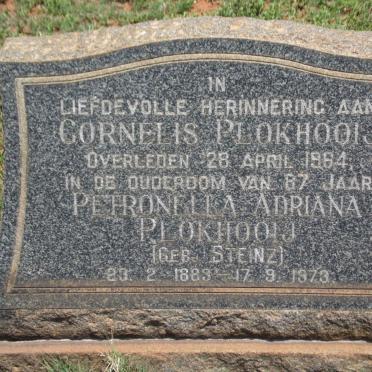 PLOKHOOIJ Cornelis -1964 &amp; Petronella Adriana STEINZ 1883-1973