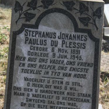 PLESSIS Stephanus Johannes Paulus, du 1891-1945 & Susarah Elizabeth 1892-1954_2