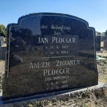 PLOEGER Jan 1913-1994 &amp; Aaltje Zwaantje MUNTINGA 1915-1998