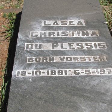 PLESSIS Lasea Christina, du nee VORSTER 1891-1973