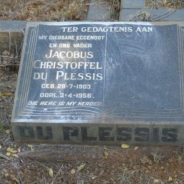 PLESSIS Jacobus Christoffel, du 1903-1956