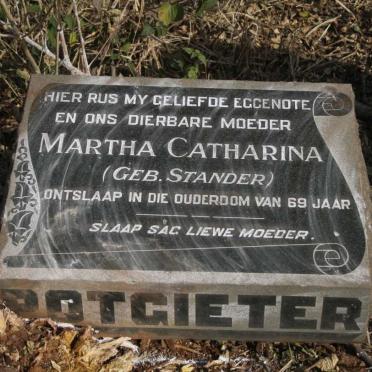 POTGIETER Martha Catharina nee STANDER 
