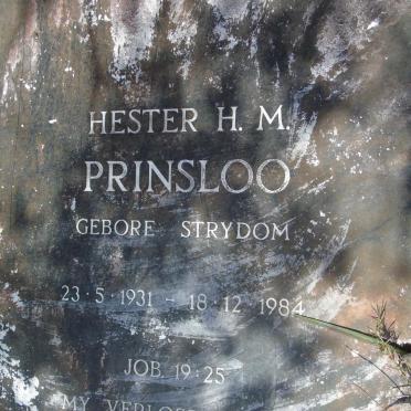 PRINSLOO Hester H.M. nee STRYDOM 1931-1984