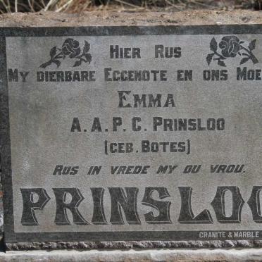 PRINSLOO Emma A.A.P.C. nee BOTES 