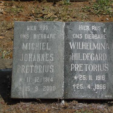 PRETORIUS Michiel Johannes 1914-2000 &amp; Wilhelmina Hildegard 1916-1966