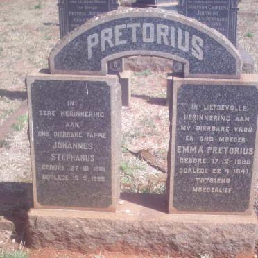 PRETORIUS Johannes Stefanus 1881-1955 &amp; Emma 1888-1941