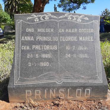 PRINSLOO Anna nee PRETORIUS 1885-1960 :: MAREE Georgie 1906-1968