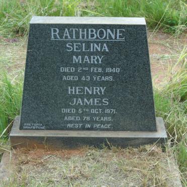 RATHBONE Henry James -1971 & Selina Mary -1940
