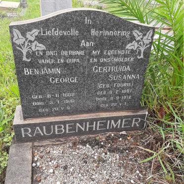 RAUBENHEIMER Benjamin George 1888-1976 &amp; Gertruida Susanna FOURIE 1887-1972