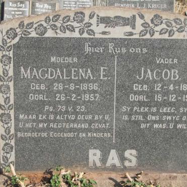 RAS Jacob J. 1892-1973 & Magdalena E. 1896-1957
