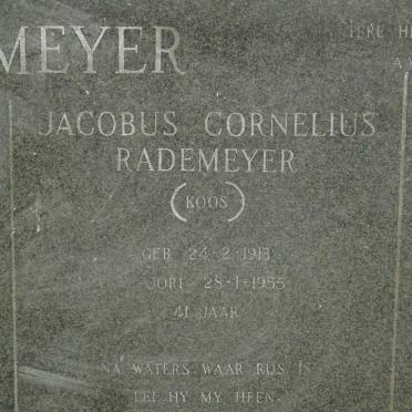 RADEMEYER Jacobus Cornelius 1913-1955