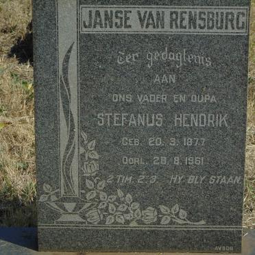 RENSBURG Stefanus Hendrik, Janse van 1877-1961