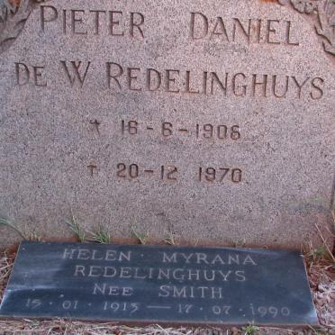 REDELINGHUYS Pieter Daniel de W. 1906-1970 & Helen Myrana SMITH 1913-1990