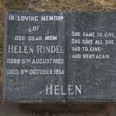 RINDEL Helen 1903-1954