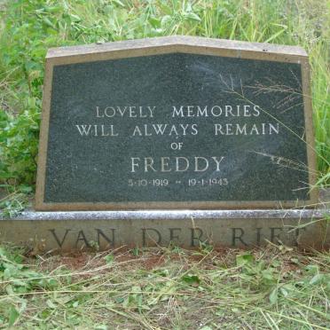 RIET Freddy, van der 1919-1943