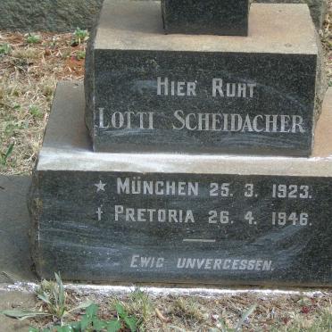 SCHEIDACHER Lotti 1923-1946