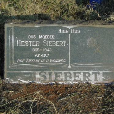 SIEBERT Hester 1855-1943