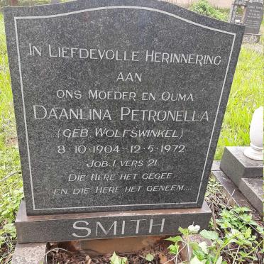 SMITH Daanlina Petronella nee WOLFSWINKEL 1904-1972