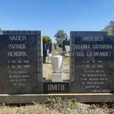 SMITH Patrick Hendrik 1929-2008 &amp; Susanna Catharina LA GRANGE 1929-2016