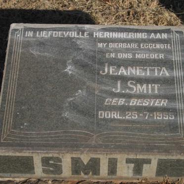 SMIT Jeanetta J. nee BESTER -1955