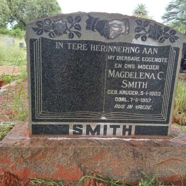 SMITH Magdelena C. nee KRUGER 1903-1957