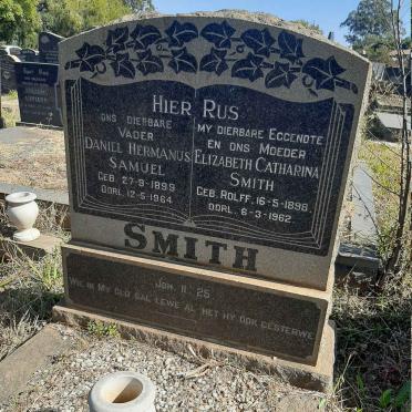 SMITH Daniel Hermanus Samuel 1899-1964 &amp; Elizabeth Catharina ROLFF 1898-1962