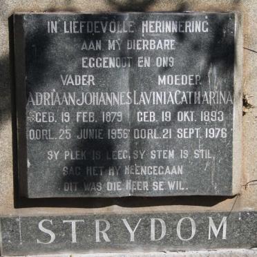 STRYDOM Adriaan Johannes 1879-1956 & Lavinia Catharina 1893-1976
