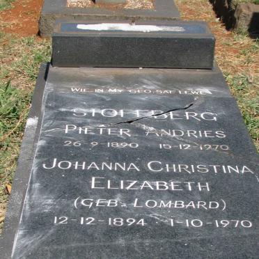 STOFFBERG Pieter Andries 1890-1970 &amp; Johanna Christina Elizabeth LOMBARD 1894-1970
