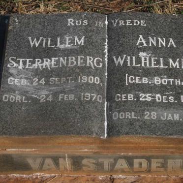 STADEN Willem Sterrenberg, van 1900-1970 & Anna Wilhelmina BOTHA 1908-1959