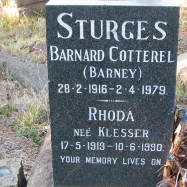 STURGES Barnard Cotterel 1916-1979 &amp; Rhoda KLESSER 1919-1990