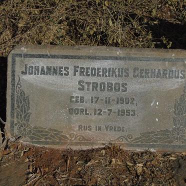 STROBOS Johannes Frederikus Gerhardus 1902-1953