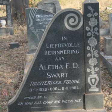 SWART Aletha E.D. nee FOURIE 1926-1954