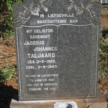 TALJAARD Jacobus Johannes 1900-1945