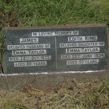 TAYLOR James -1933 :: KING Edith -1934