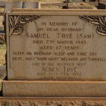 TOYE Samuel -1945 & Agnes -1957 :: GEE William Ernest 19?8-1980 _2