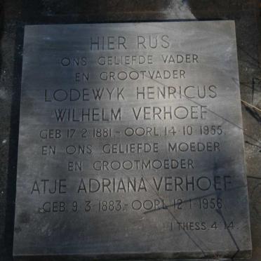VERHOEF Lodewyk Henricus Wilhelm 1881-1955 & Atje Adriana 1883-1956
