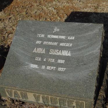 VUUREN Anna Susanna, van 1892-1937