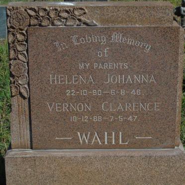WAHL Vernon Clarence 1888-1947 & Helena Johanna 1890-1946